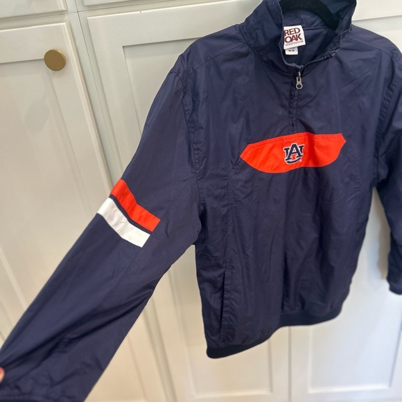Auburn University Pullover Windbreaker 1/4 Zip Jacket RED OAK Size Youth 16/18 - Picture 4 of 7